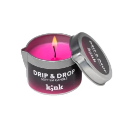 AMORELIE – Drip & Drop SM-kaars – Neonpink