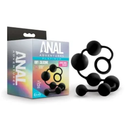 Anal Adventures Platinum - Siliconen Anaal Kralen - Large