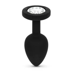Anale Plug met Kristal - Zwart