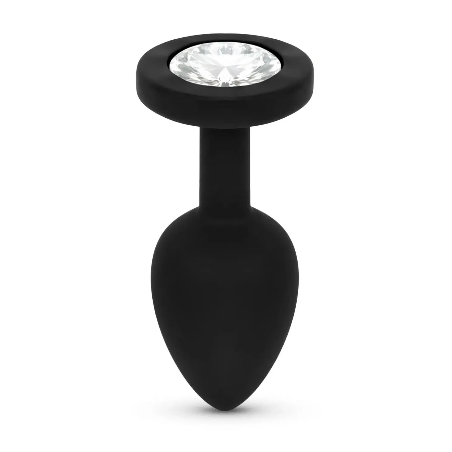 Anale Plug met Kristal - Zwart