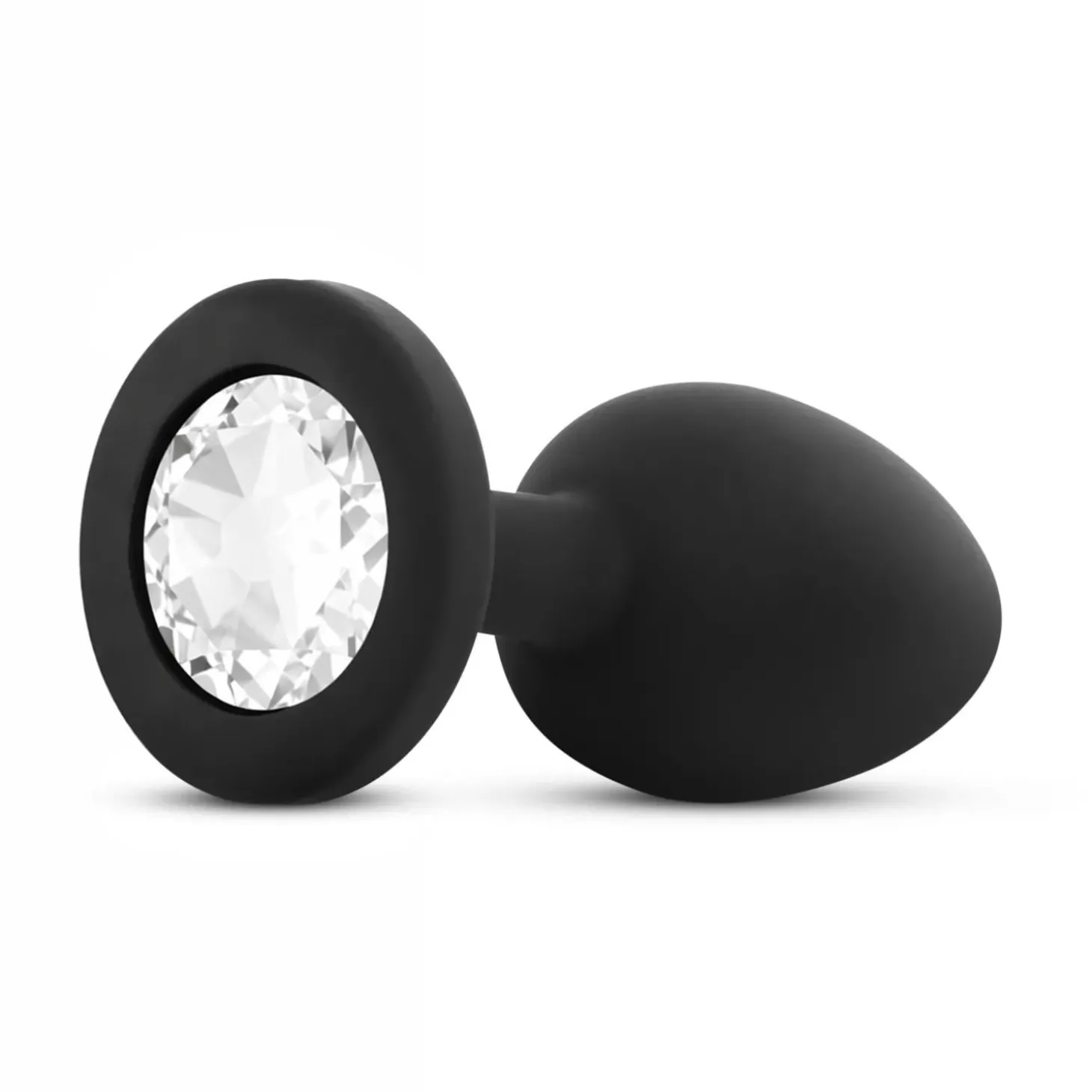 Anale Plug met Kristal - Zwart