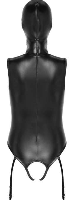 Bad Kitty – Open Cup Body met Hoofdkap – Zwart