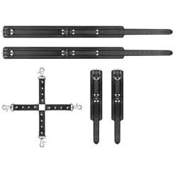 Bedroom Fantasies - Bondageharnas Handboeien en Hogtie Set - Zwart
