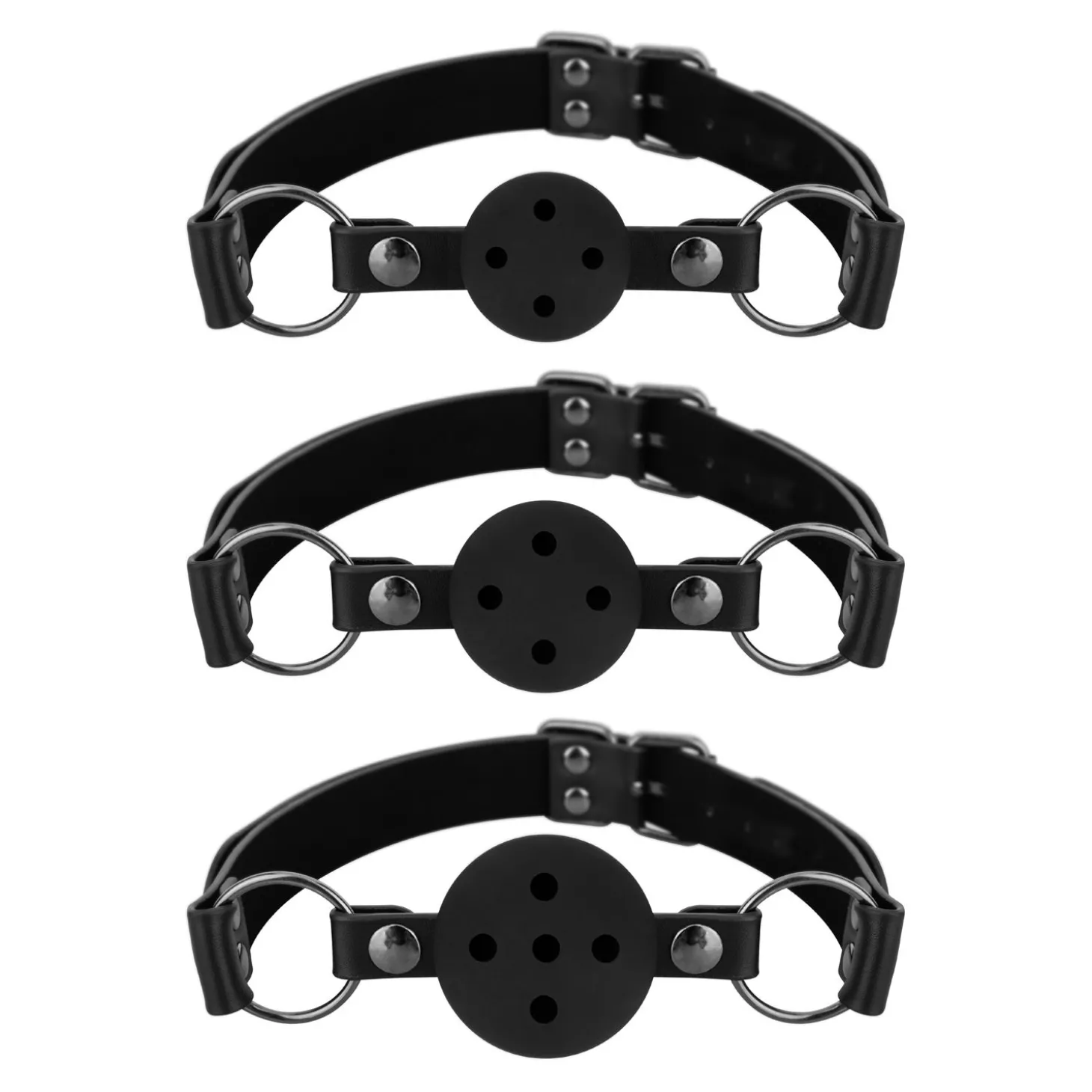 Bedroom Fantasies - Set van 3 Ball Gags - Zwart