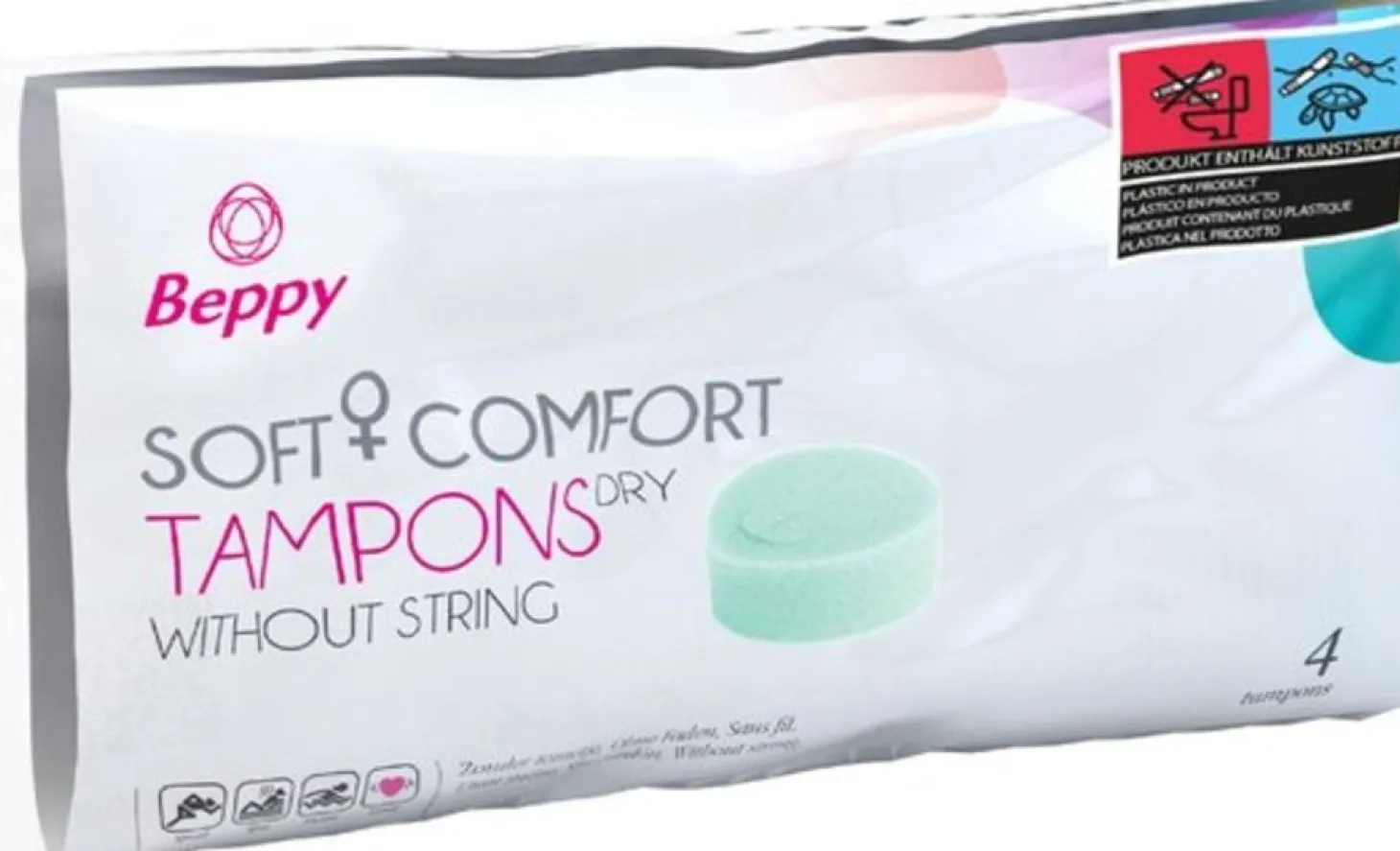 Beppy - Extra Zachte Tampons Droog - 4 stuks