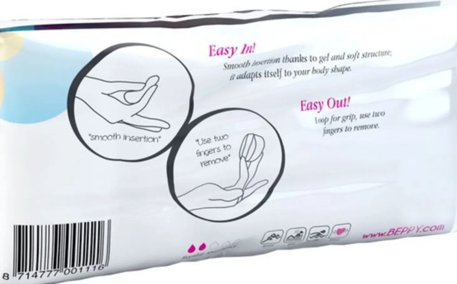Beppy - Extra Zachte Tampons Droog - 4 stuks
