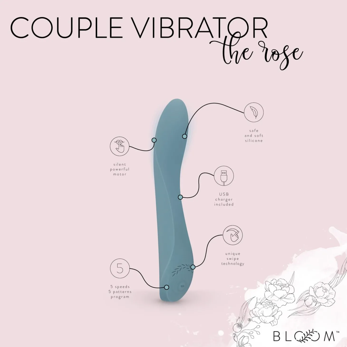 Bloom - The Rose G-Spot Vibrator - Swipe Technologie