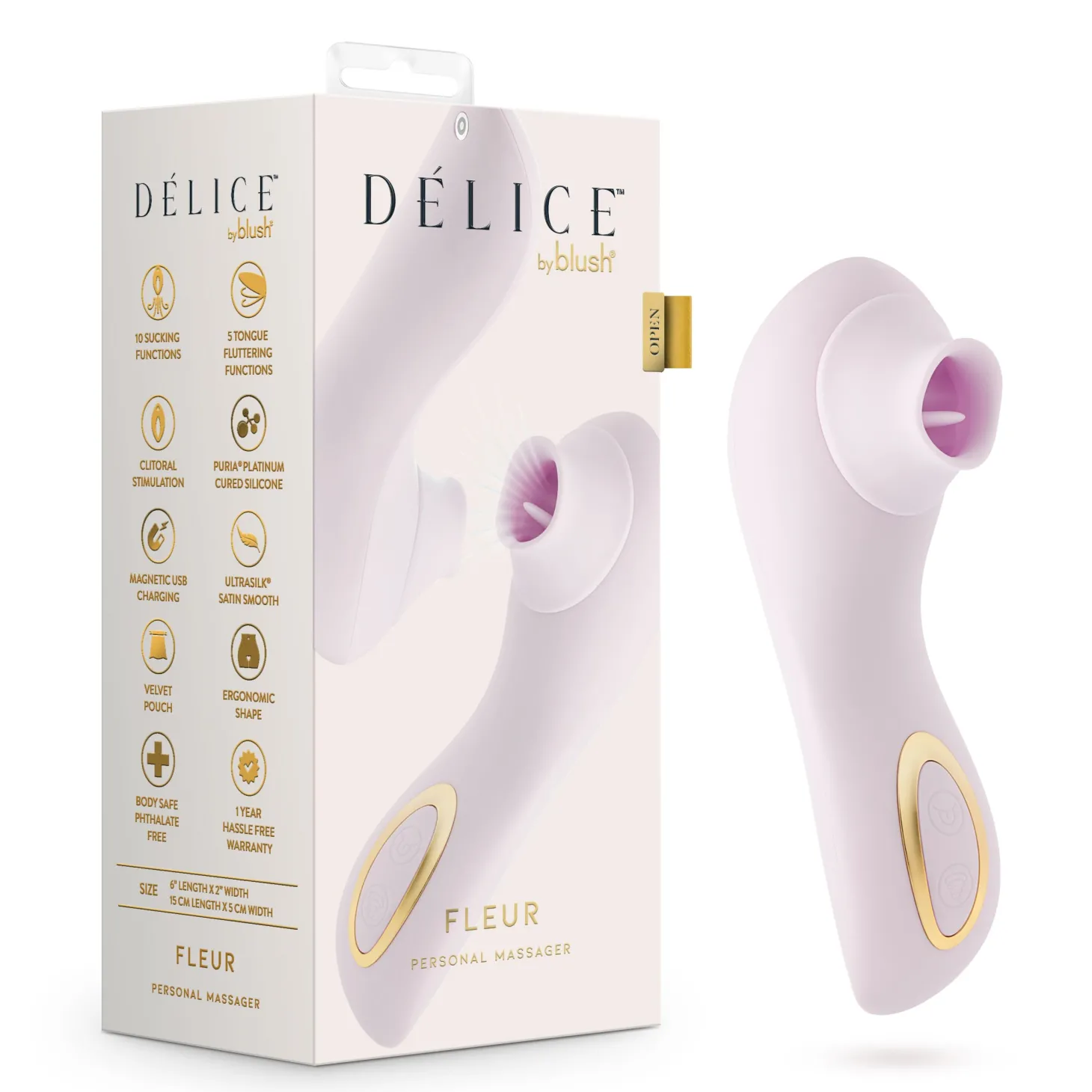 Blush - Delice Fleur Luchtpulserende Vibrator - Barely Purple