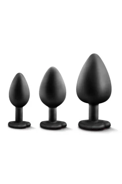 Blush - Luxe Bling Plugs Trainingskit Zwart met Rode Edelstenen
