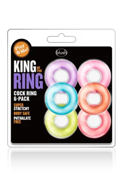 Blush - Play With Me King of the Ring Cockring Set 6 Stuks