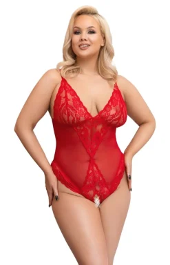 Body Met Open Kruisje - Rood