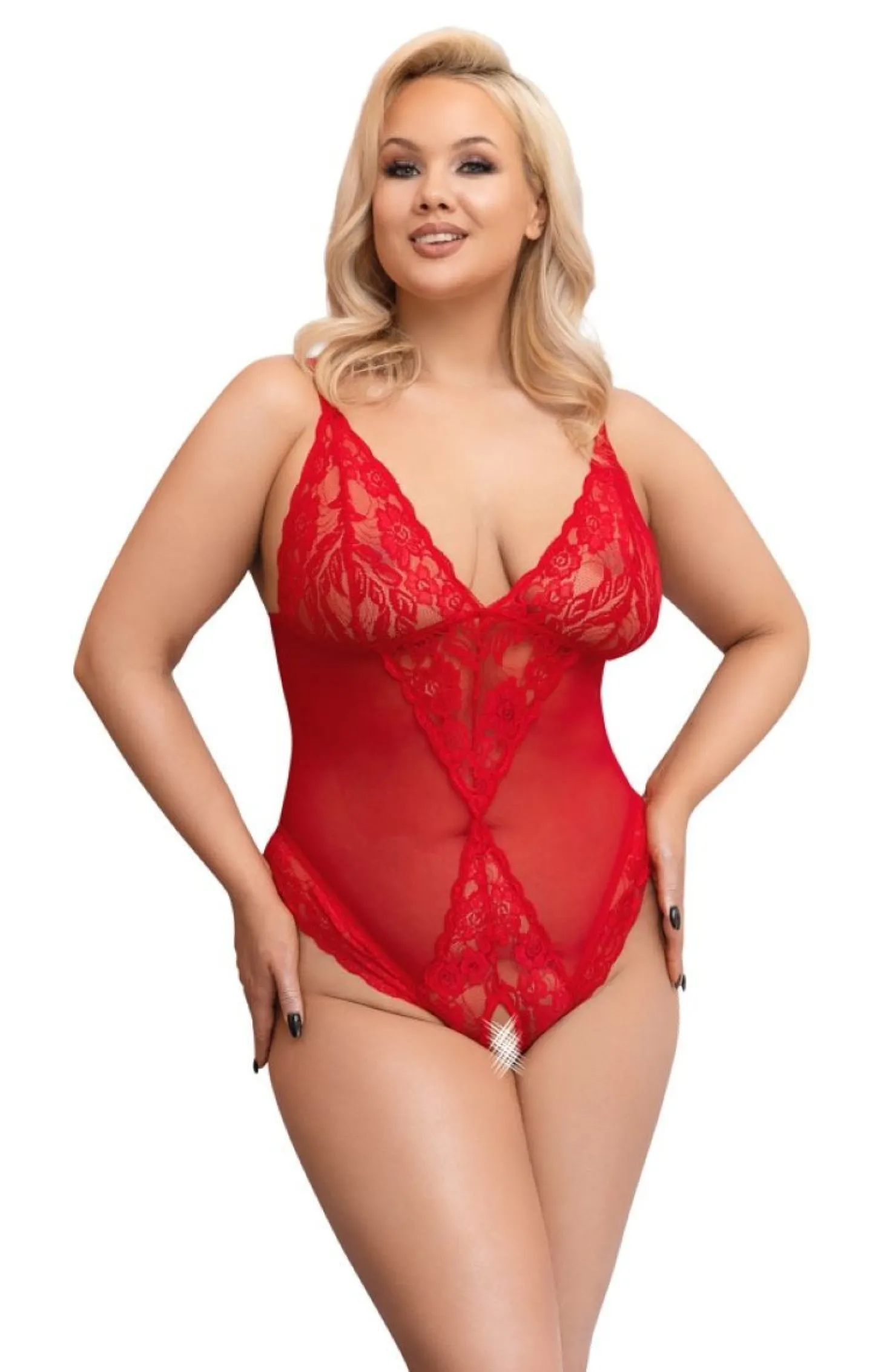 Body Met Open Kruisje - Rood