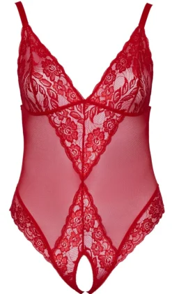 Body Met Open Kruisje - Rood