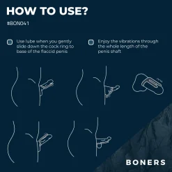 Boners Cockring & Ball Stimulator - Blauw