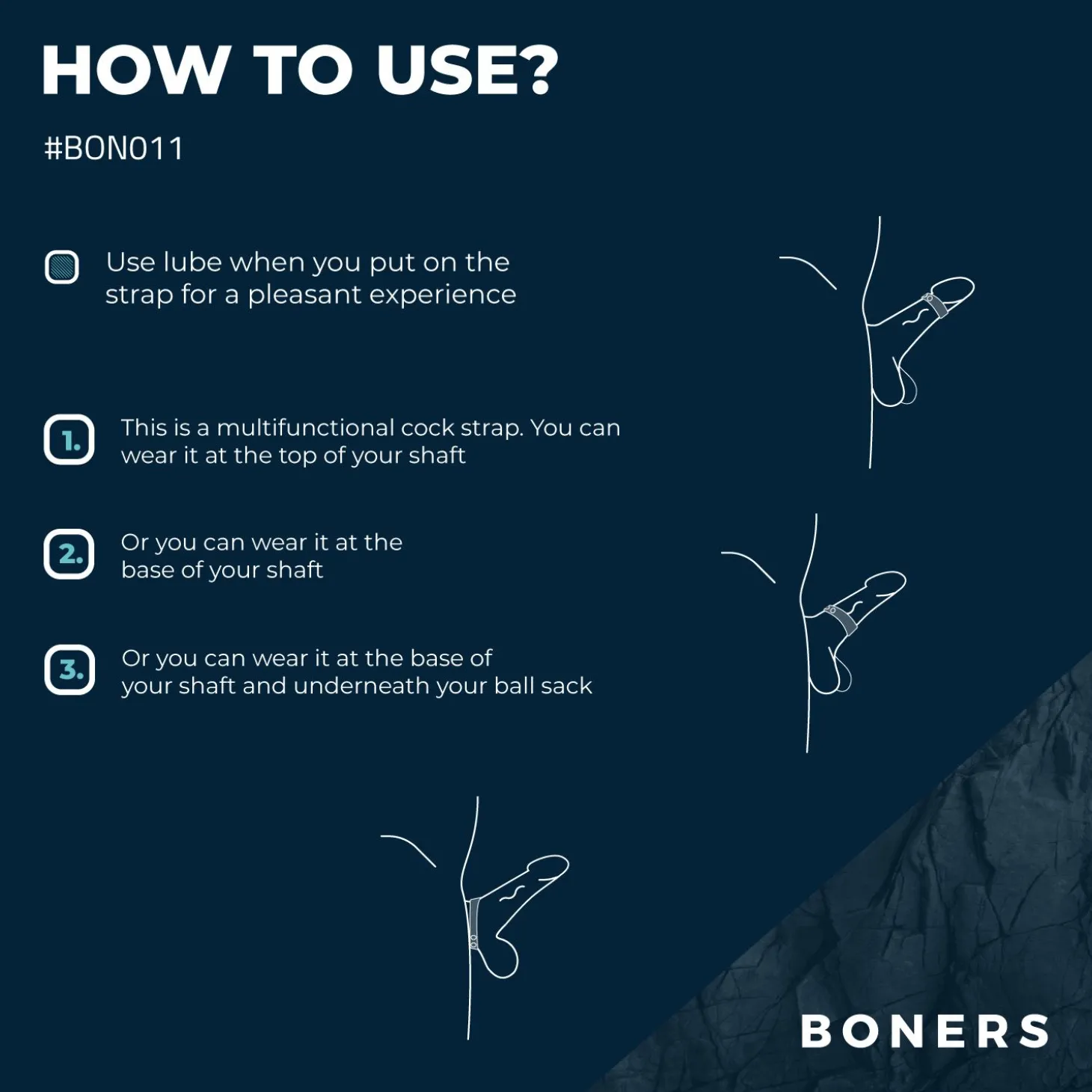 Boners Cock Strap - Maat S/M