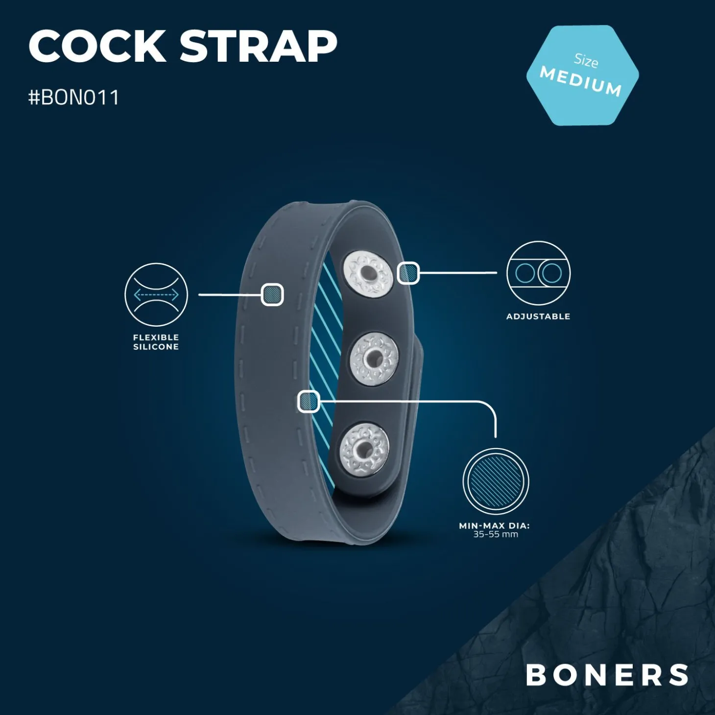 Boners Cock Strap - Maat S/M
