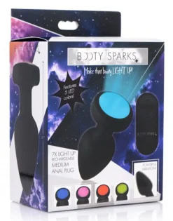 Booty Sparks - Vibrerende Buttplug Met LED-licht - Medium
