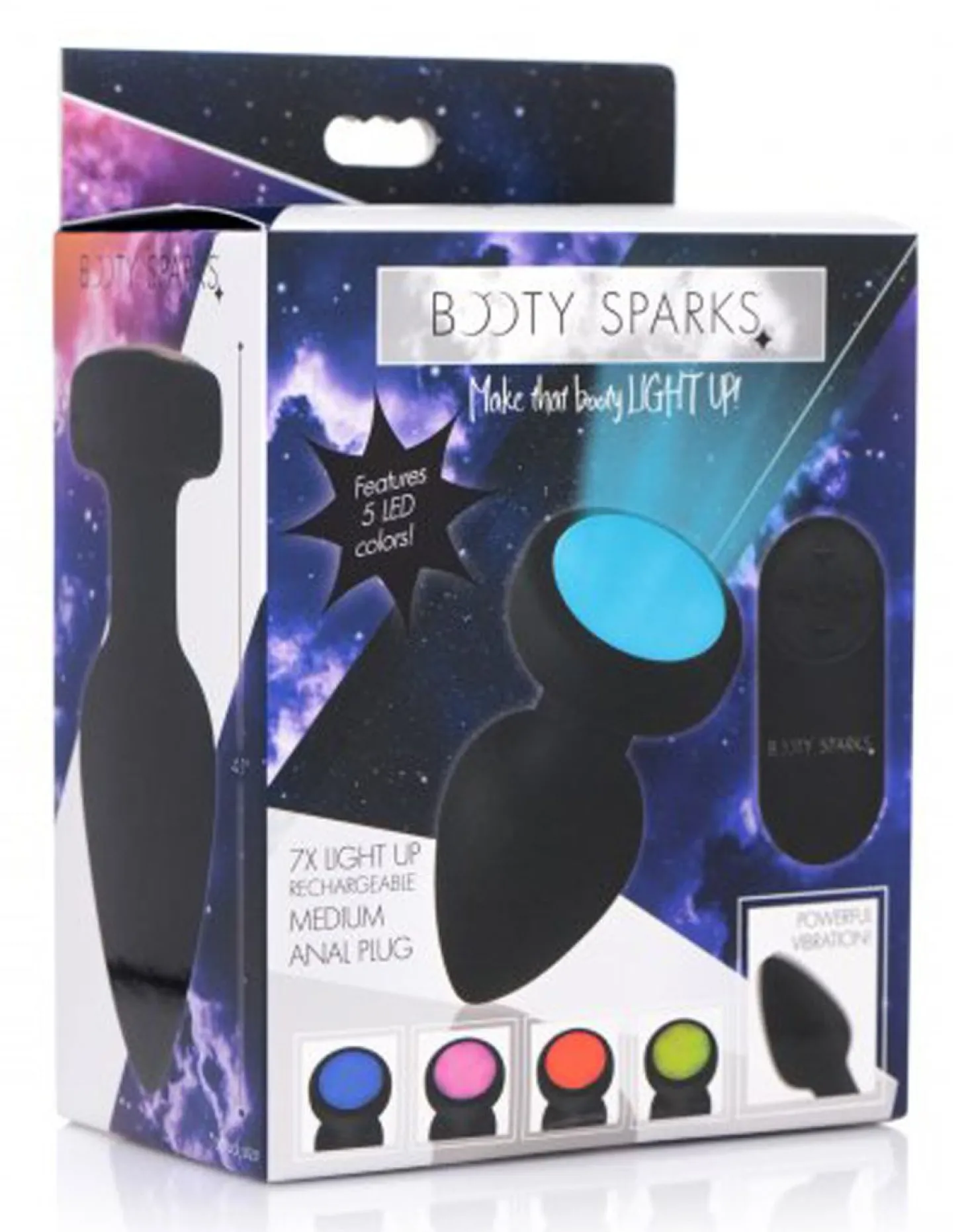 Booty Sparks - Vibrerende Buttplug Met LED-licht - Medium