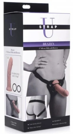 Brazen Siliconen Dildo Met Harnas - 20 cm