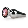Buttplug met diamant - Zilver/Roze