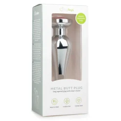 Buttplug met diamant - Zilver/Roze