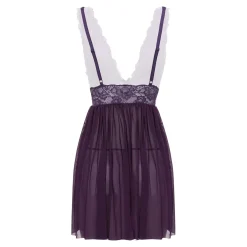 Christine - Babydoll & String Lieve - paars