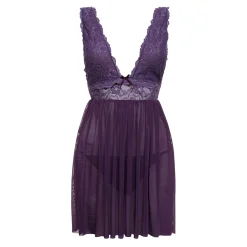 Christine - Babydoll & String Lieve - paars