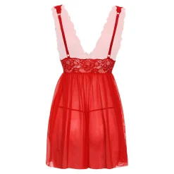 Christine - Babydoll & String Lieve - Rood