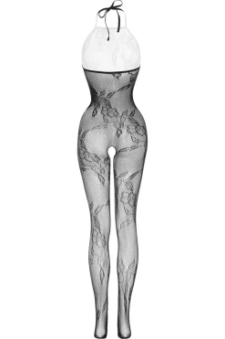 Christine - Catsuit Charla Met Open Kruisje - Zwart