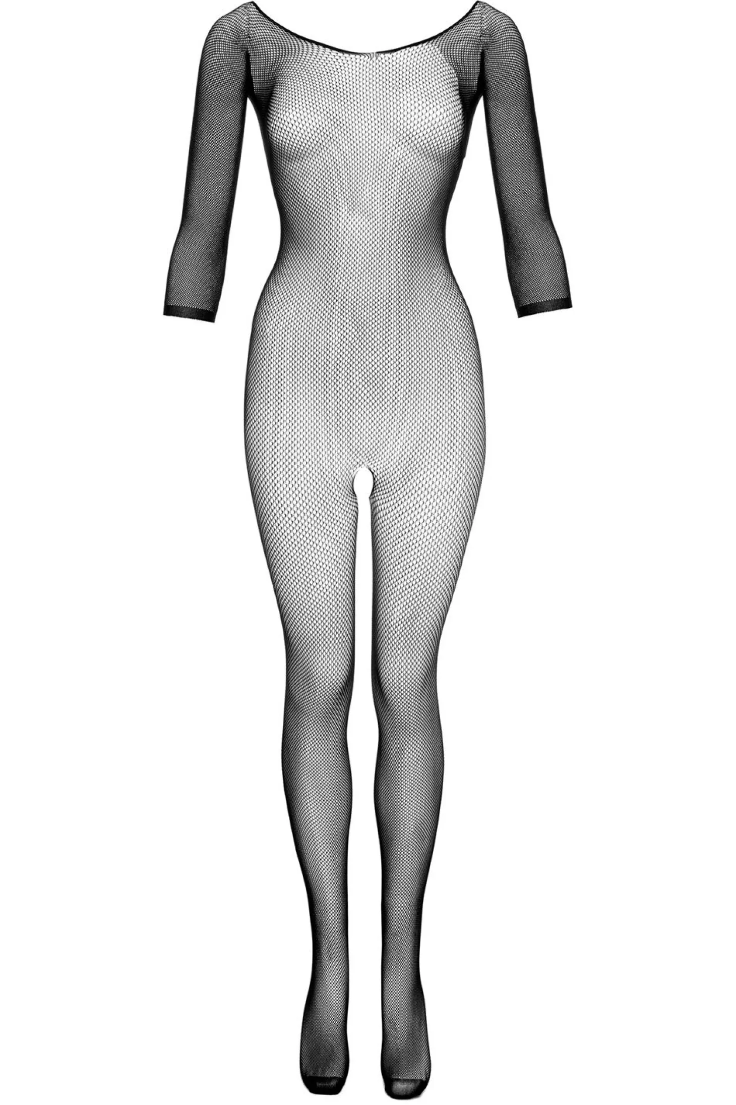 Christine - Catsuit Vaera Met Open Kruisje - Zwart
