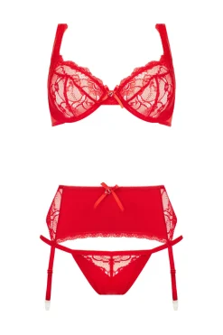 Christine - 3-delige Bh-set Marzia rood