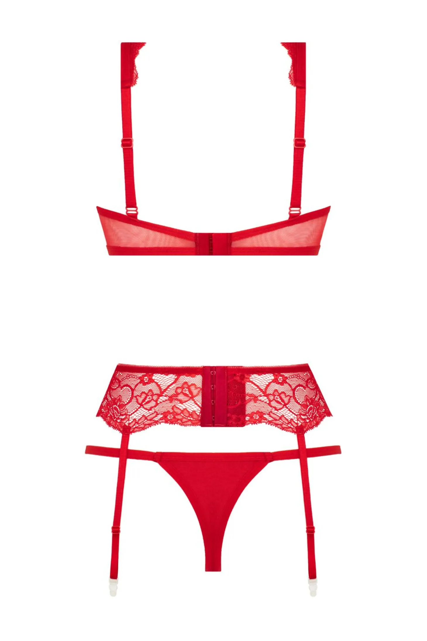 Christine - 3-delige Bh-set Marzia rood