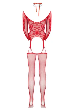 Christine - Jingle Belle Open Crotch Bodystocking