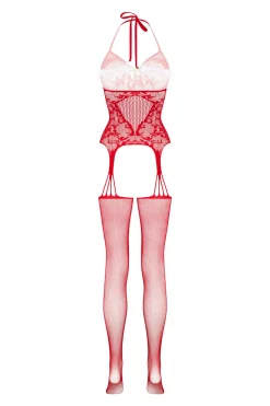 Christine - Naughty List Open Crotch Bodystocking