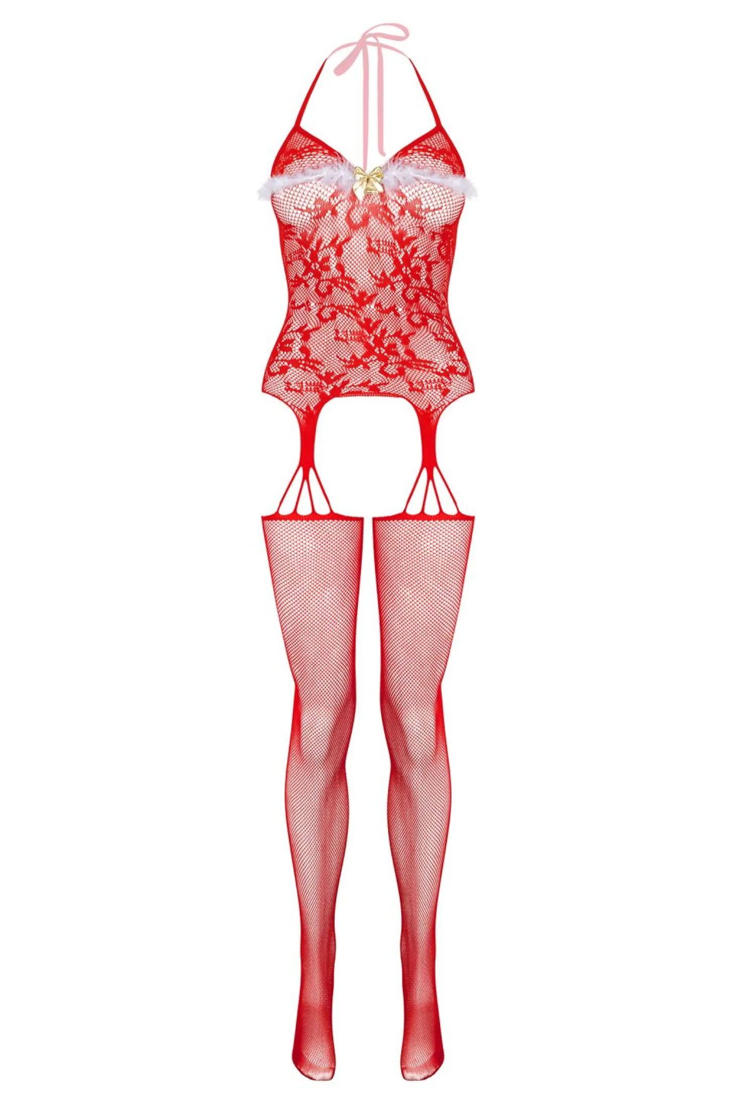 Christine - Naughty List Open Crotch Bodystocking