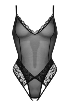 Christine - Open Crotch Body Monroe - Zwart