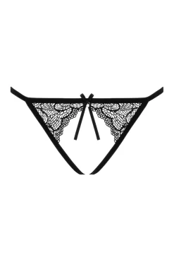 Christine - Open Crotch Thong Monroe - Zwart