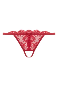 Christine - Open Crotch Thong Pixy - Rood