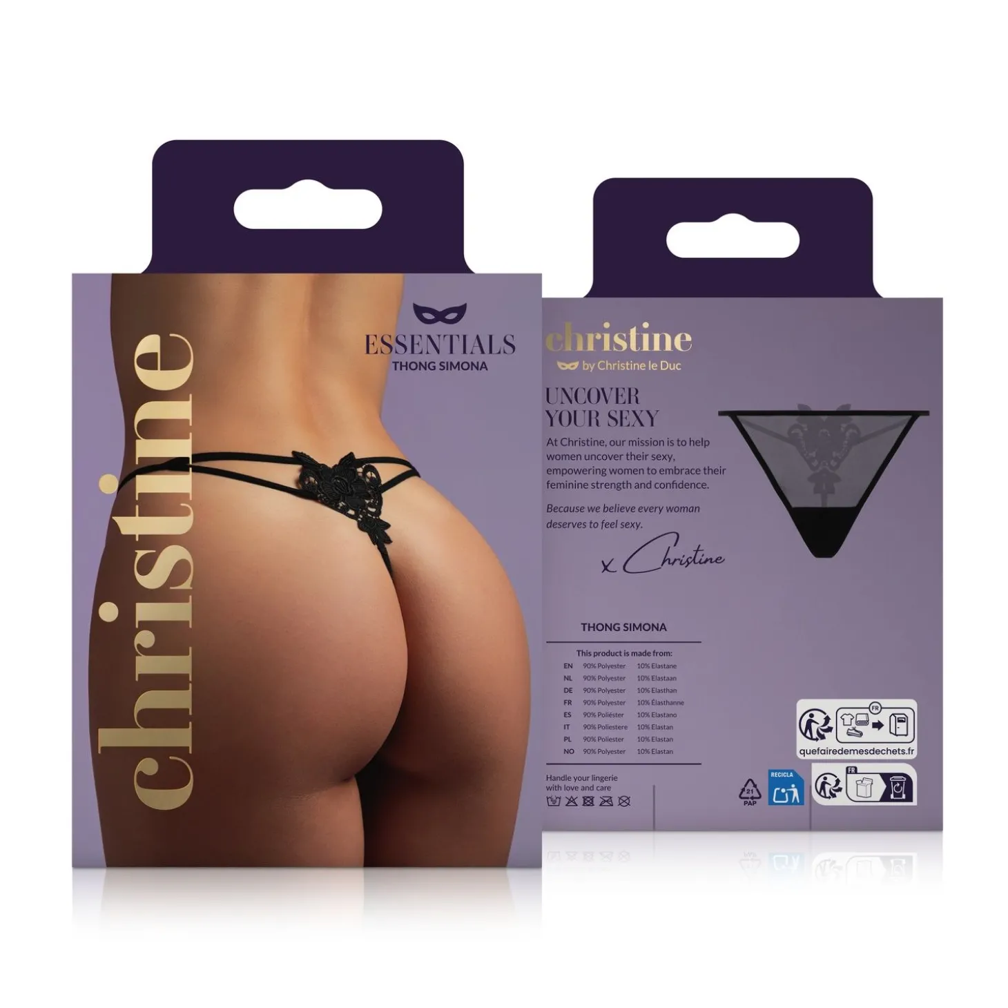 Christine - String Simona - Zwart