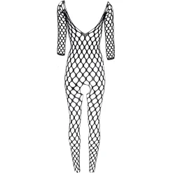 Christine - Visnet Catsuit Safiya - Zwart