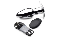 Chrome Blast Oplaadbare Buttplug Met Afstandsbediening - Klein