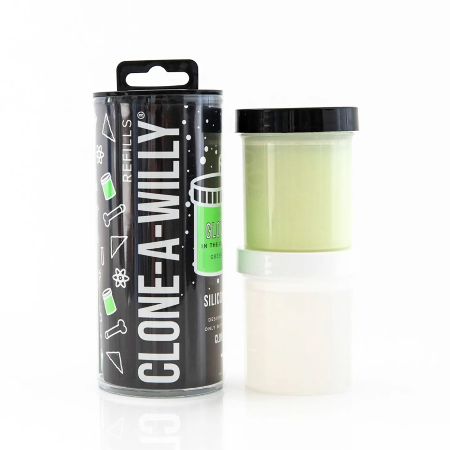 Clone-A-Willy - Navulling Siliconenrubber - Glow in the Dark Groen