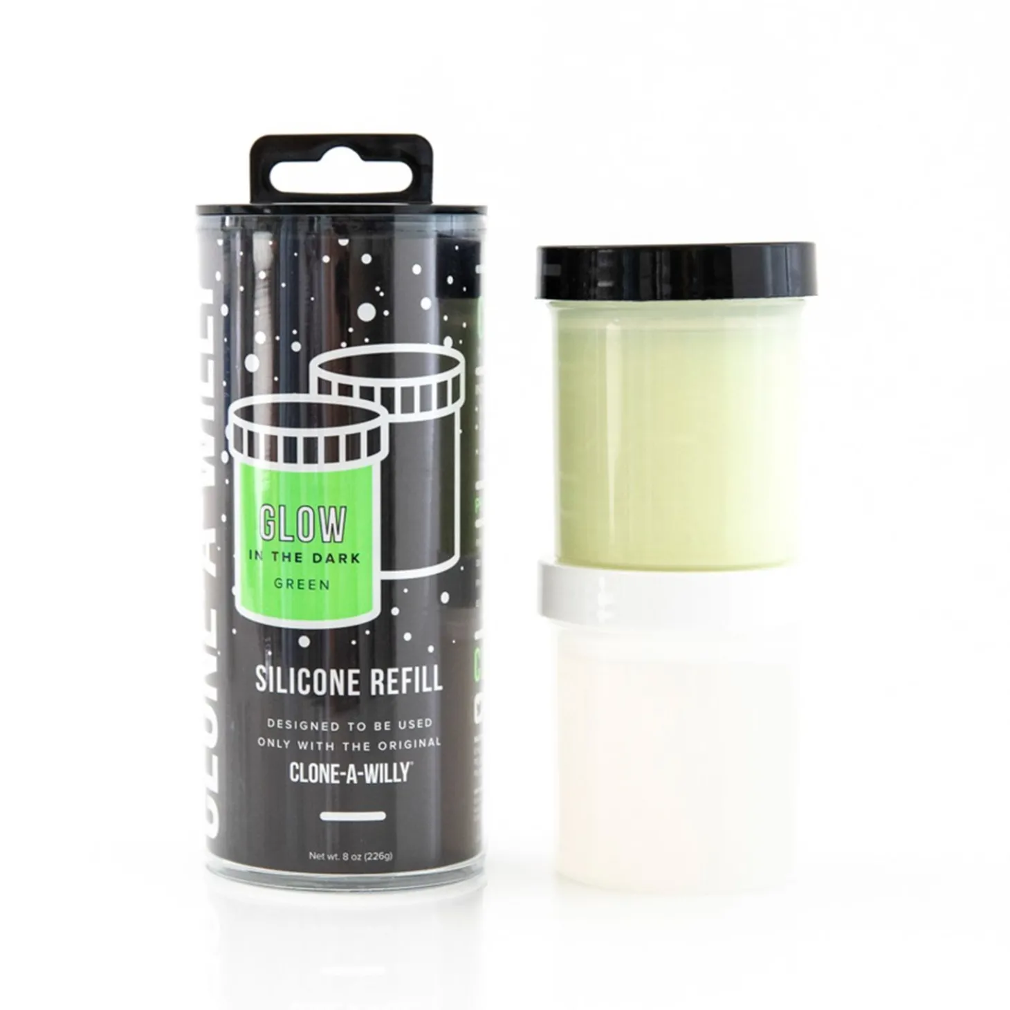 Clone-A-Willy - Navulling Siliconenrubber - Glow in the Dark Groen