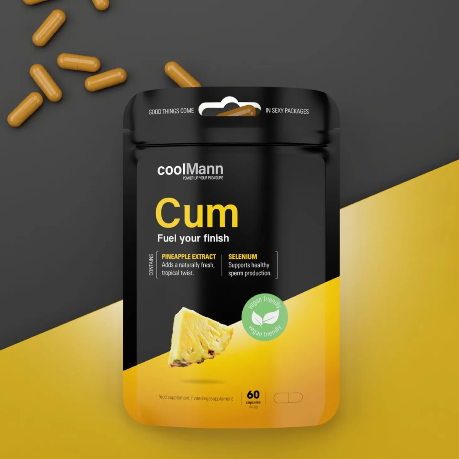 CoolMann - Cum Voedingssupplement - Ananas 60 pcs