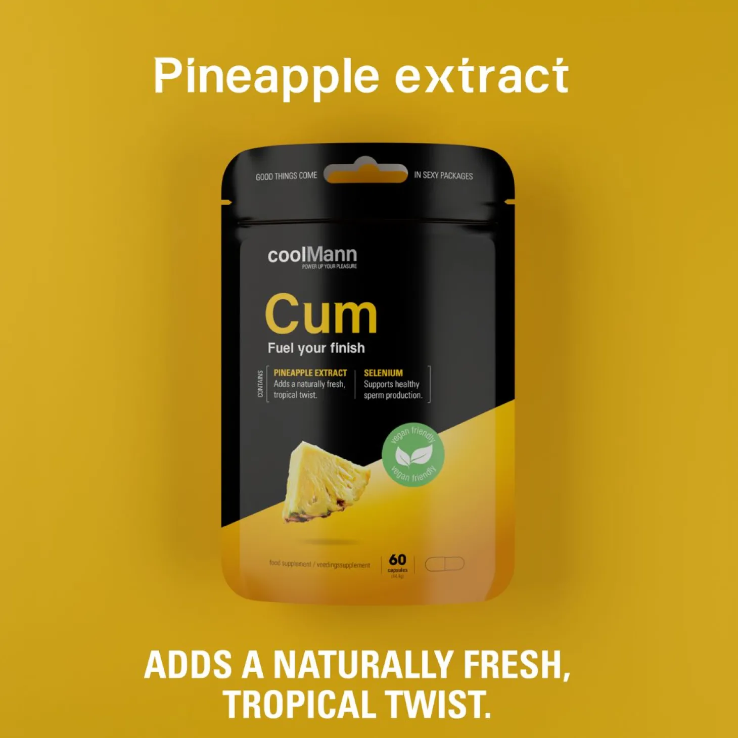CoolMann - Cum Voedingssupplement - Ananas 60 pcs
