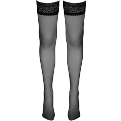 Cottelli Collection - Hold-Up Kousen met Kant - Zwart