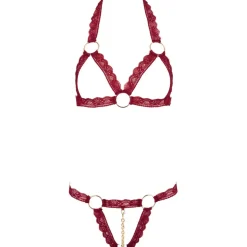 Cottelli Collection - Kanten BH-Set Open Cups - Rood