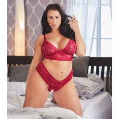 Cottelli Collection - Kruisloze Kanten Lingerieset