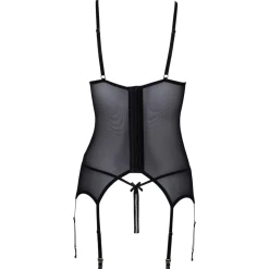 Cottelli Collection - Open Cup Lingerieset - Zwart