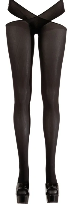 Cottelli Collection - Panty met open kruis - Zwart
